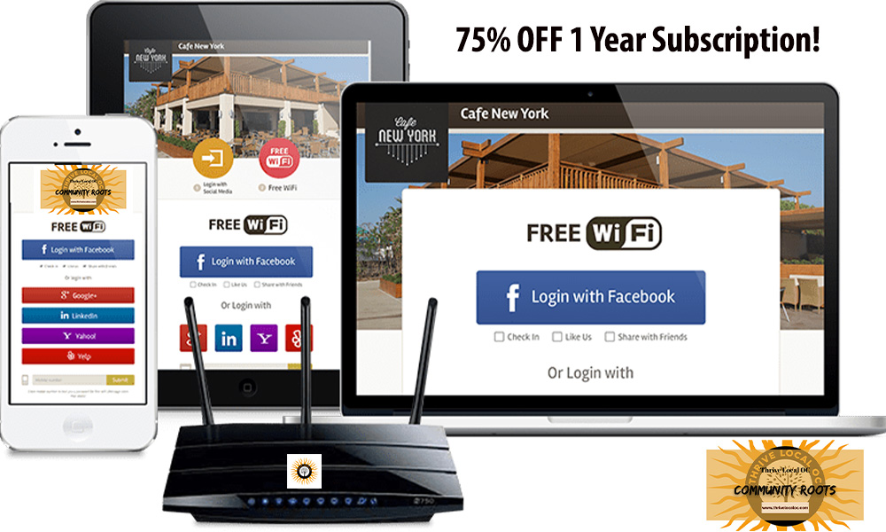 Small Business WiFi Marketing Special 75% OFF 1 YR Subscription